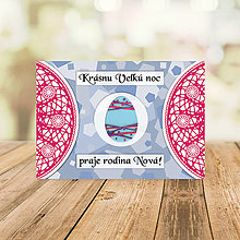 Papiernictvo - Veľkonočná krajková FIMO pohľadnica (krištáľ 7) - 13003974_