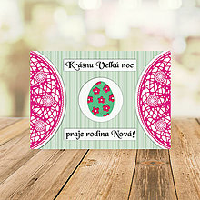 Papiernictvo - Veľkonočná krajková FIMO pohľadnica (jemná 4) - 13003991_