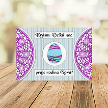 Papiernictvo - Veľkonočná krajková FIMO pohľadnica (jemná 7) - 13003994_