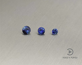 Minerály - ZAFÍR prírodný modrý okrúhly 2,1-3,5 mm - 13008176_