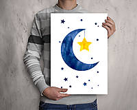Grafika - Mesiac a hviezda - 13005924_