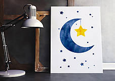 Grafika - Mesiac a hviezda - 13005927_