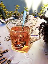 Nádoby - Set - Šálka Crystal + lyžička s gravírom na mieru - 13009671_