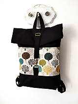 Batohy - Rolltop batoh stromy/čierna - 13007681_