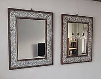 Zrkadlá - Zrkadlo vzor 1  (výška 80 cm, dĺžka 68 cm, hrúbka 2,5 cm, šírka rámu 12 cm) - 13006268_