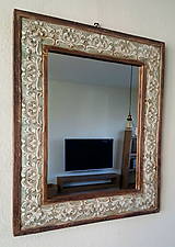 Zrkadlá - Zrkadlo vzor 1  (výška 80 cm, dĺžka 68 cm, hrúbka 2,5 cm, šírka rámu 12 cm) - 13006314_