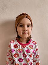 Detské čiapky - Detská čelenka z rebrovaného úpletu - 13007332_