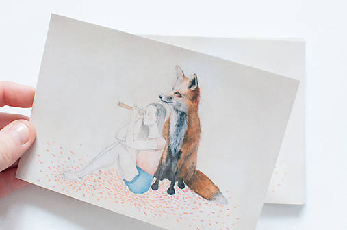 Pohľadnica "líška"