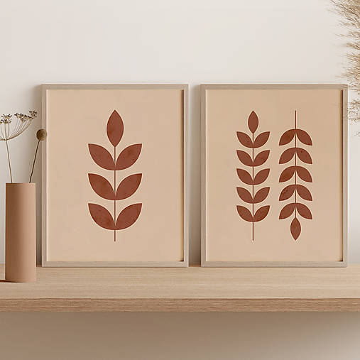 Set 2 printov s botanickým motívom (50 × 70 cm (2 ks))
