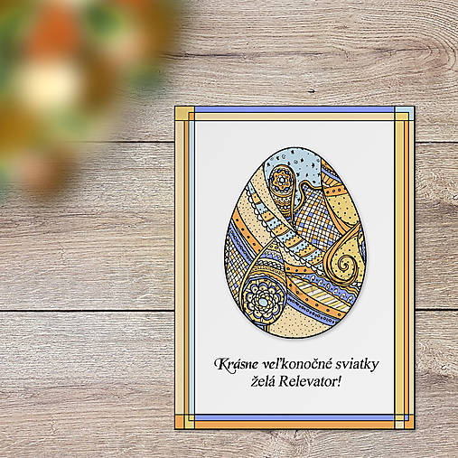 Papiernictvo - Pestré veľkonočné vajíčko - pohľadnica - 13008292_