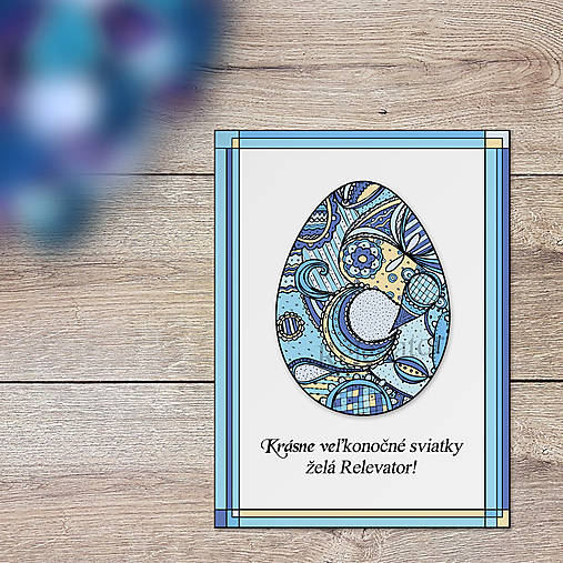 Papiernictvo - Pestré veľkonočné vajíčko - pohľadnica (vôňa mora) - 13008297_