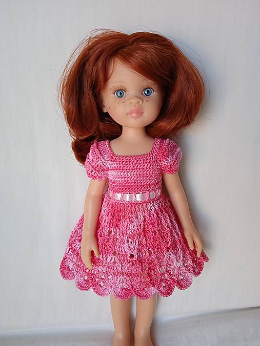  - Háčkované šaty pre bábiku - 13014052_