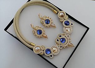 Sady šperkov - Šujtášový set (Modrá) - 13013638_