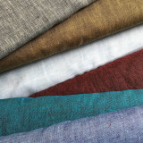 Textil - melírovaný jednofarebný 100 % predpraný a mäkčený ľan - 13010564_