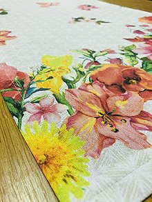 Úžitkový textil - Štóla -  kvety na luke 2 - 13010652_