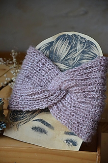Čiapky, čelenky, klobúky - Čelenka turban (Ružová, melír) - 13018585_