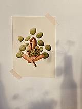 Grafika - Sama s pileou - Print | Botanická ilustrácia - 13017896_