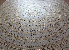 Obrazy - Mandala NOVÉ ZAČIATKY (white-gold) 80 x 80 - 13017682_