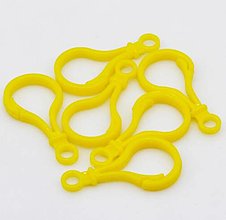 Galantéria - KL108 Plastový klip / zapínanie 2,5 x 5 cm  (Žltá) - 13018908_