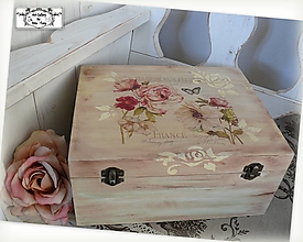 Úložné priestory & Organizácia - Hlboká krabica "Roses" - 13015680_