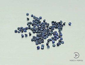 Minerály - ZAFÍR prírodný modrý okrúhly 1.3-1.8 mm NAHRIEVANÝ - 13021954_