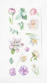 Papier - Akvarelový set - nálepky "floral" - 13023809_