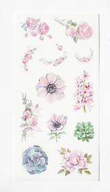 Papier - Akvarelový set - nálepky "floral" - 13023813_