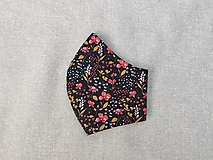 Rúška - Dámske dizajnové rúško "nočné kvety" - 13020167_