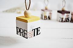 Úložné priestory & Organizácia - Mini krabičky - motív vankúšikov s textom - 13026424_