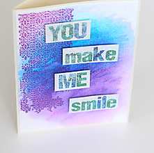 Papiernictvo - Pohľadnica You Make Me Smile - 13025524_
