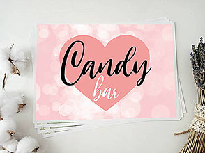 Papiernictvo - Plagáty do candy baru, sladkého bufetu - ružová - 13026182_