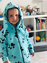 Detské oblečenie - Mikina mentolová so zipsom a kapucňou s uškami - 13026285_