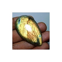 Minerály - Labradorit kabošon slza / 45x26x6 mm - 13030470_