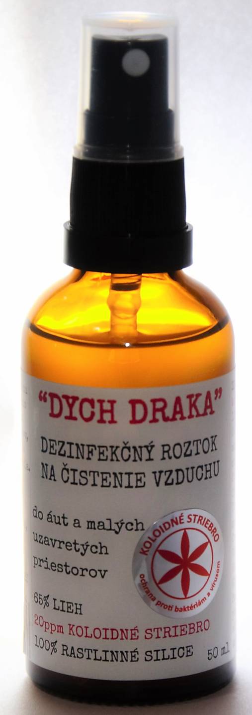 Drogéria do domácnosti - "DYCH DRAKA" Dezinfekčný roztok na čistenie vzduchu, do áut a malých uzavretých priestorov, 50 ml - 13031503_