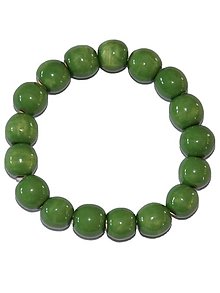 Náramky - Keramický náramok zo zelených korálok - 13030991_