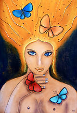 Grafika - Marie Javorková - Butterfly Queen. Limitovaná edice sign. - 13031510_