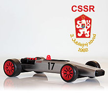 Hračky - Drevené auto formula 1 ŠKODA - Experimentálny model závodov Škoda - 13033593_