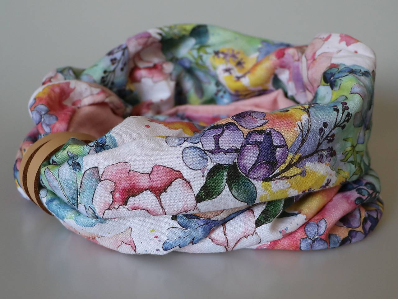 Štýlový ľanový nákrčník akvarel