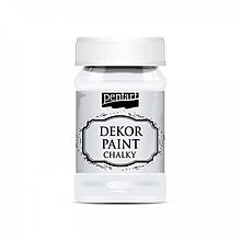 Farby-laky - Dekor paint soft chalky, 100 ml, kriedová farba (prírodná biela) - 13034311_