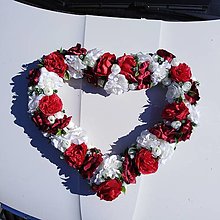 Iné doplnky - Srdce na svadobné auto (Červená) - 13036593_