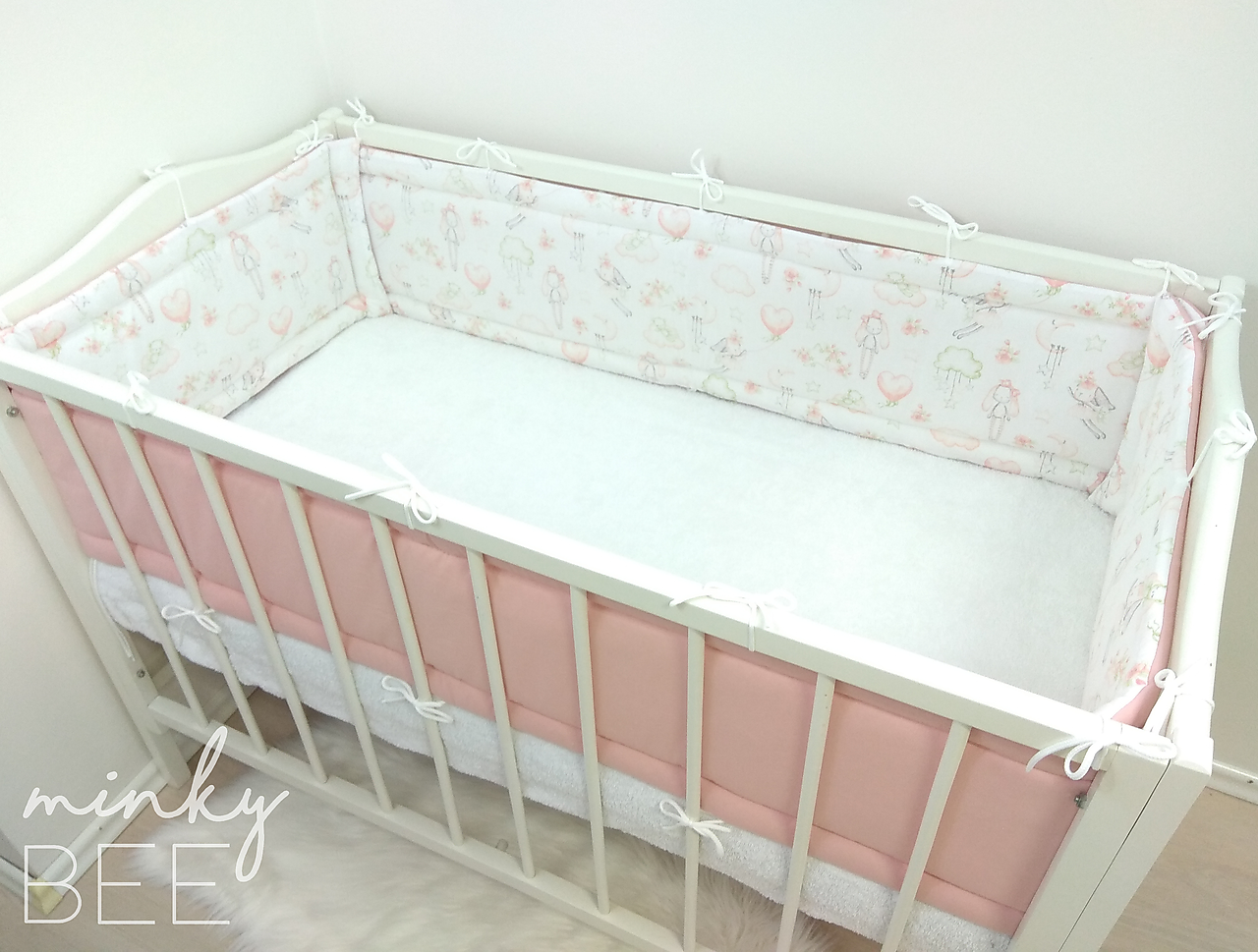 Mantinel do postieľky  zajačik s balónom