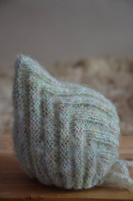 Detské čiapky - Pletená čiapka Retro  (Zelienkavá Angora) - 13036363_