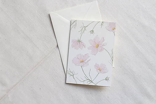 Papiernictvo - Akvarelová pohľadnica | botanická ilustrácia Krasuľky - 13038151_