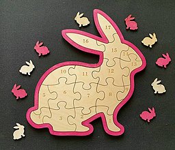 Hračky - Puzzle pre deti zajac. - 13034767_