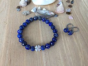 Sady šperkov - náramok a náušnice z Lapis Lazuli - 13036529_