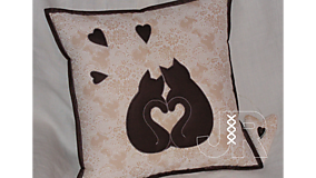 Úžitkový textil - mačičky - láska - 13042613_