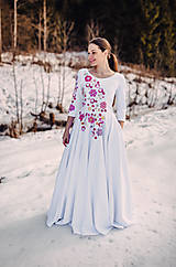 Šaty - Svadobné šaty farebné kvety Vajnory - 13046872_