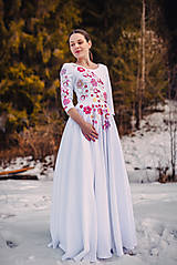 Šaty - Svadobné šaty farebné kvety Vajnory - 13046877_