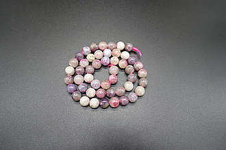 Minerály - Turmalín ružový 8mm (49ks) - 13047415_
