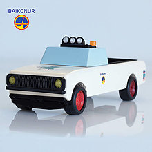 Hračky - Drevené auto - Servisný pickup pre kozmonautov Bajkonur - 13045149_